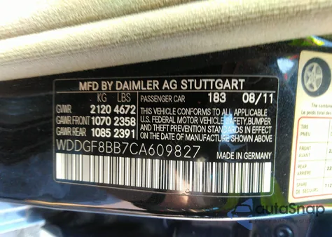 2012 Mercedes-Benz C 300 Luxury 4Matic/Sport 4Matic from USA, damaged, VIN WDDGF8BB7CA609827